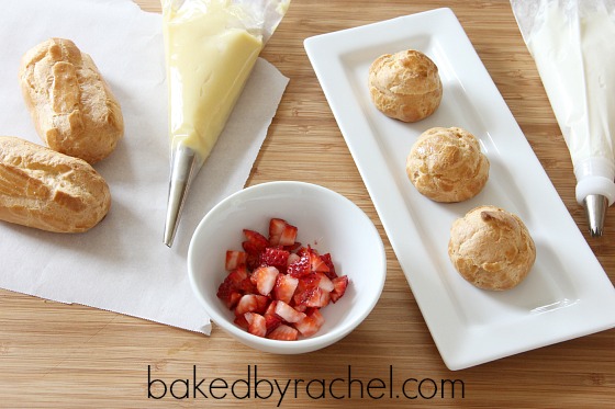 pate a choux: cream puffs and eclairs recipe from bakedbyrachel.com