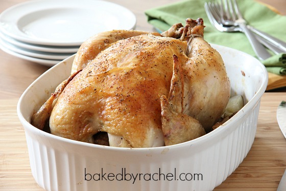 Roast Chicken Recipe from bakedbyrachel.com