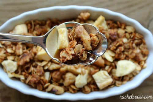 Apple Crisp Granola by Rachel Cooks - bakedbyrachel.com