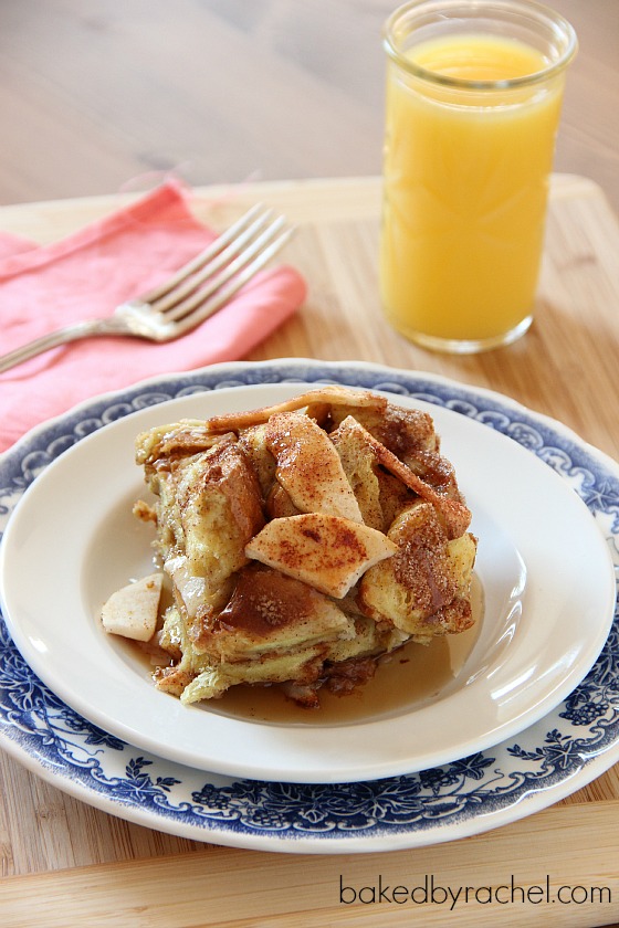 Apple Pie French Toast Casserole Recipe from bakedbyrachel.com