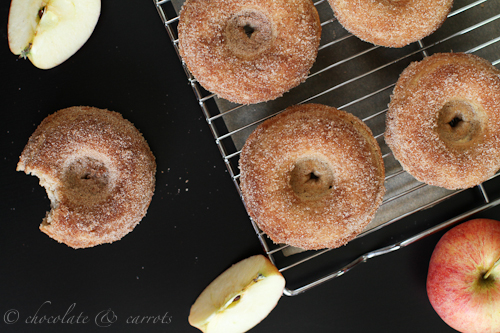 Whole Grain Apple Cinnamon Baked Donuts by Chocolate and Carrots - bakedbyrachel.com
