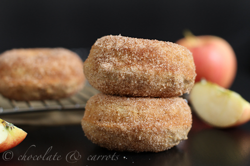Whole Grain Apple Cinnamon Baked Donuts by Chocolate and Carrots - bakedbyrachel.com