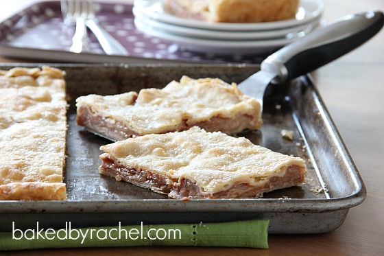 Apple Slab Pie Recipe from bakedbyrachel.com A great way to serve apple pie to a crowd!