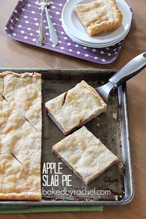 Apple Slab Pie Recipe from bakedbyrachel.com A great way to serve apple pie to a crowd!