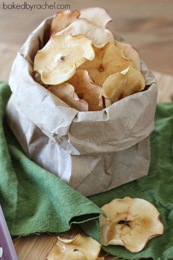 Maple Apple Chips Recipe from bakedbyrachel.com