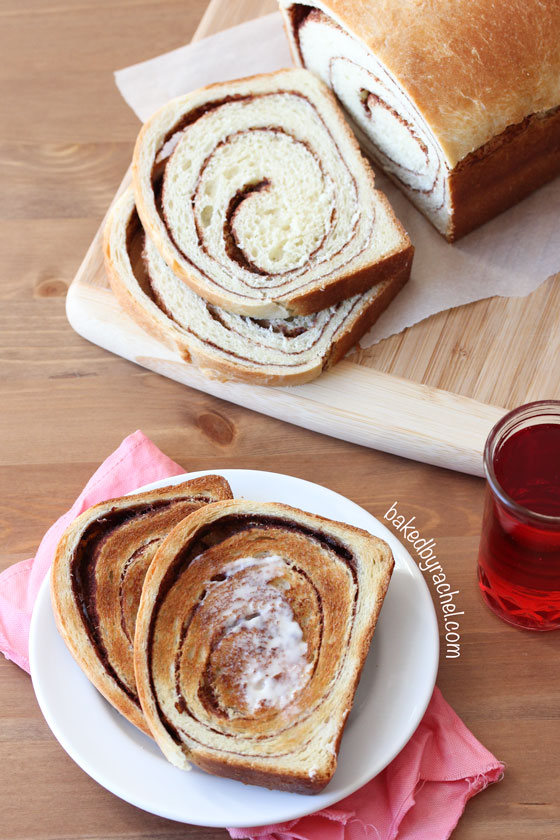 Cinnamon Swirl Bread Recipe from bakedbyrachel.com