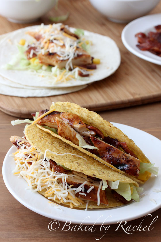 Barbecue Chicken Tacos Recipe - bakedbyrachel.com