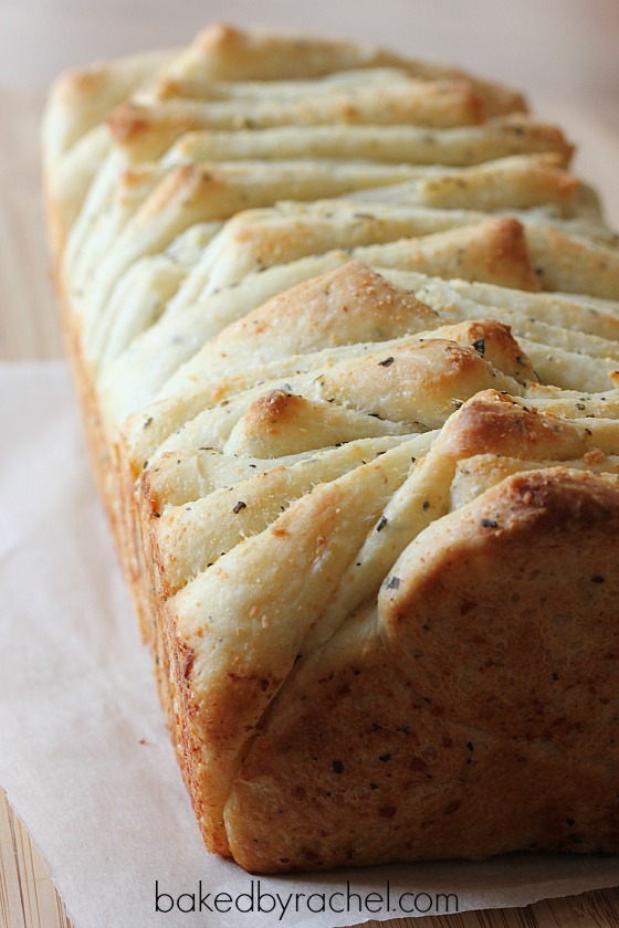 Garlic and Herb Pull Apart Bread Recipe from bakedbyrachel.com