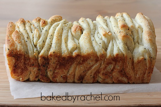 Garlic and Herb Pull Apart Bread Recipe from bakedbyrachel.com