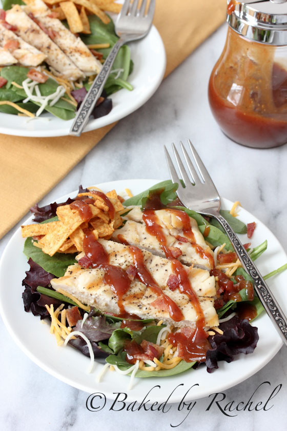 Spicy Barbecue Chicken Salad Recipe - bakedbyrachel.com