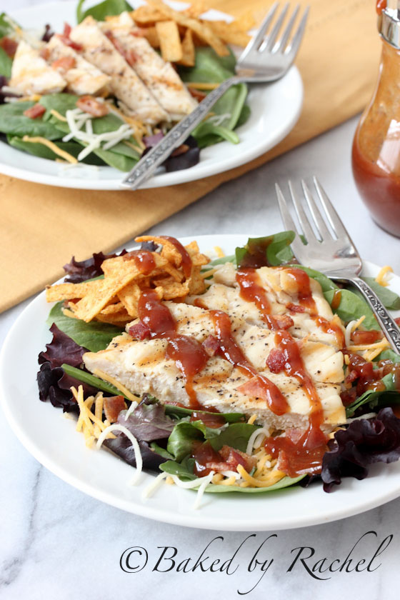Spicy Barbecue Chicken Salad Recipe - bakedbyrachel.com