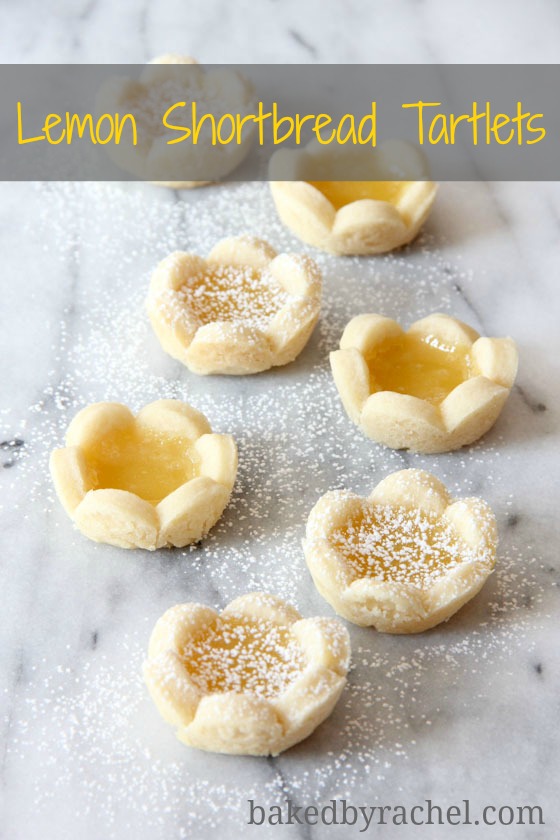 Lemon Shortbread Tartlets Recipe from bakedbyrachel.com