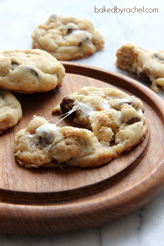Perfect S'more Cookies Recipe from bakedbyrachel.com