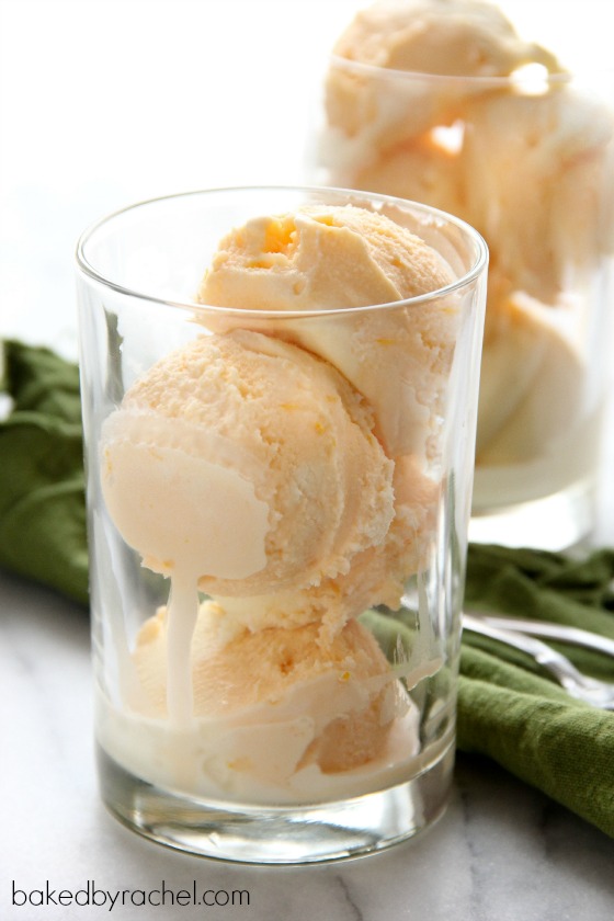 Orange Creamsicle Ice Cream Recipe from bakedbyrachel.com