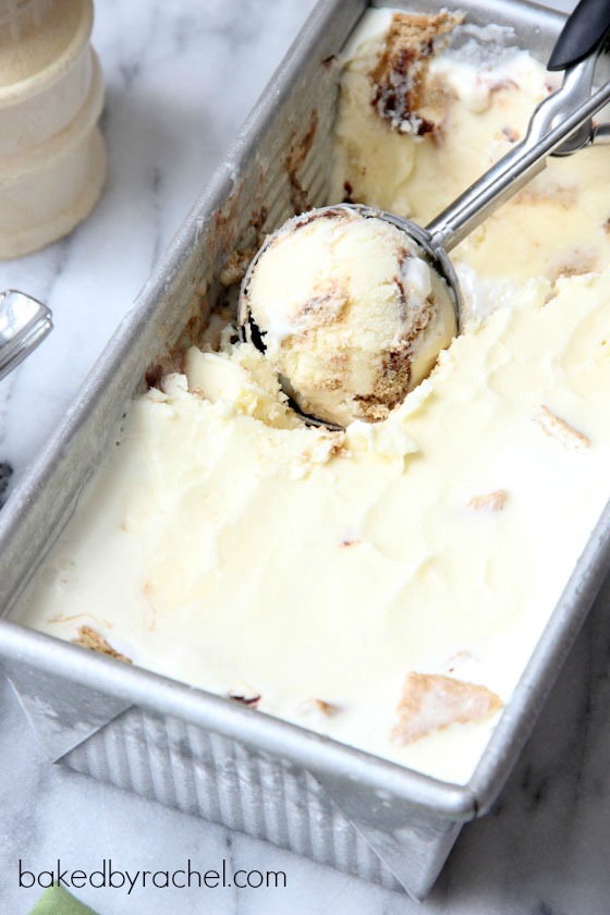 Creamy Homemade S'more Ice Cream Recipe from bakedbyrachel.com