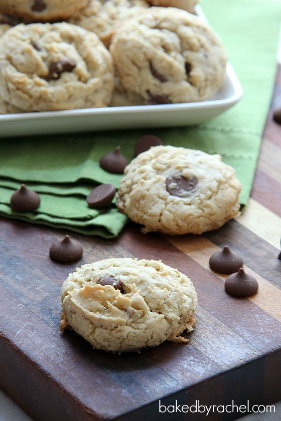 Vanilla Oatmeal Chocolate Chip Cookies Recipe from bakedbyrachel.com