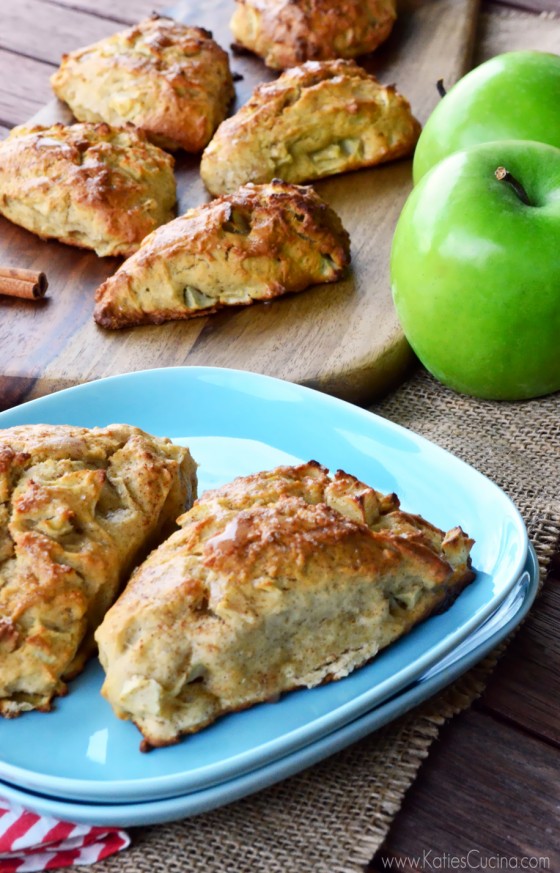 Apple Cinnamon Scones by Katie's Cucina on bakedbyrachel.com