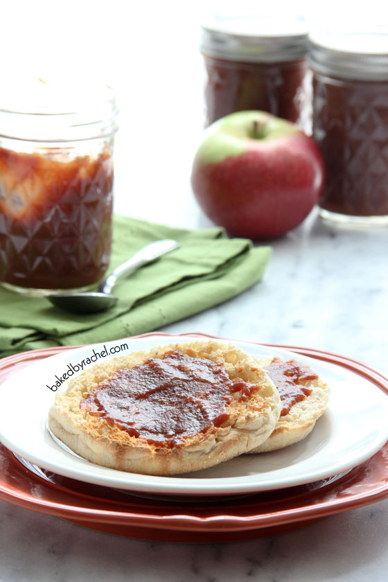 Slow Cooker Cinnamon Apple Butter Recipe by bakedbyrachel.com