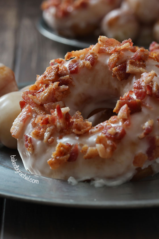 Maple Bacon Donut Recipe from bakedbyrachel.com
