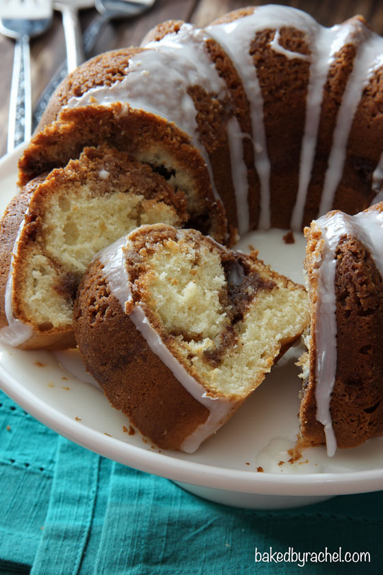 Cinnamon Streusel Coffee Bundt Cake Recipe from @bakedbyrachel