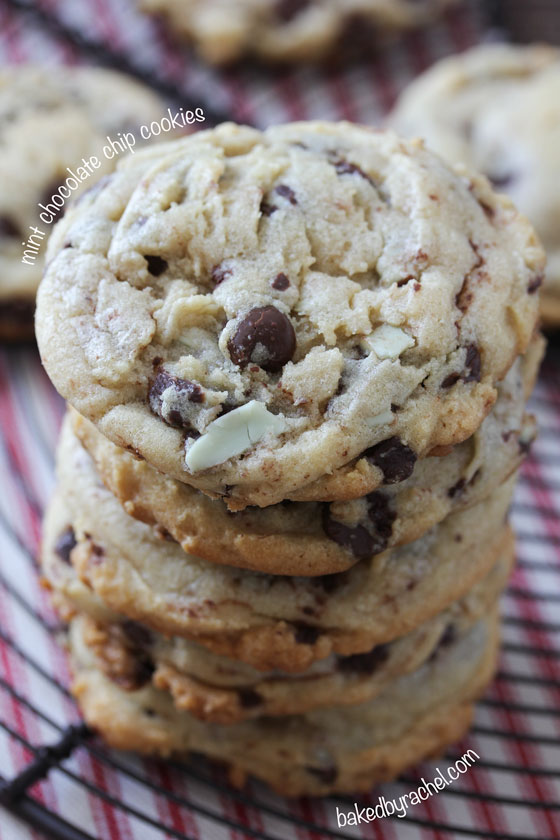Mint Chocolate Chip Cookie Recipe from @bakedbyrachel