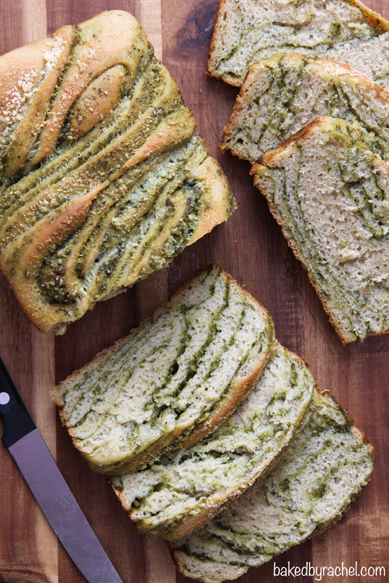 Braided Pesto Bread Recipe from bakedbyrachel.com