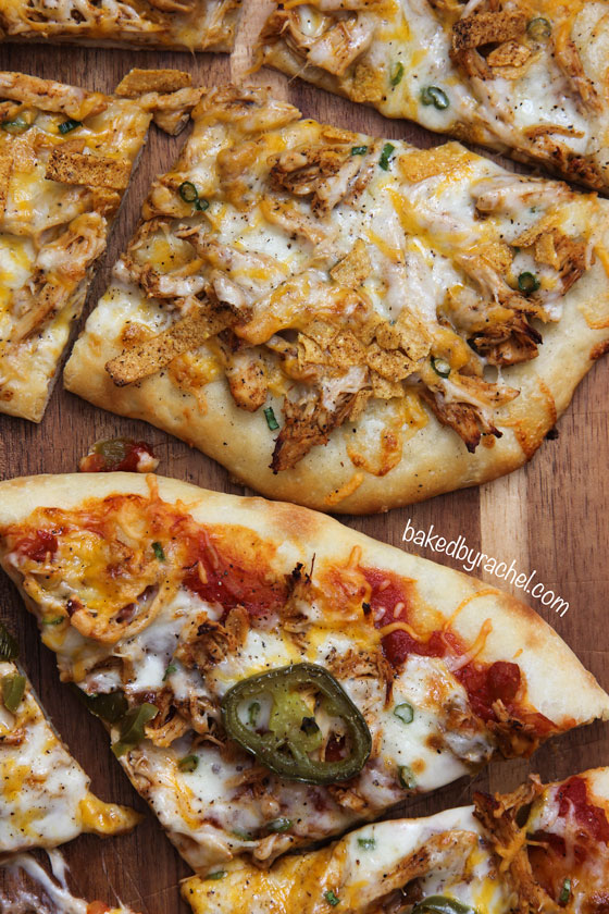 Taco Pizza: Two Ways, recipe at bakedbyrachel.com