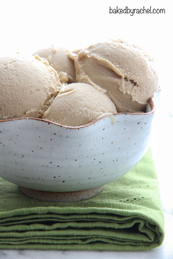 A creamy coconut-coffee ice cream recipe from @bakedbyrachel DAIRY FREE!
