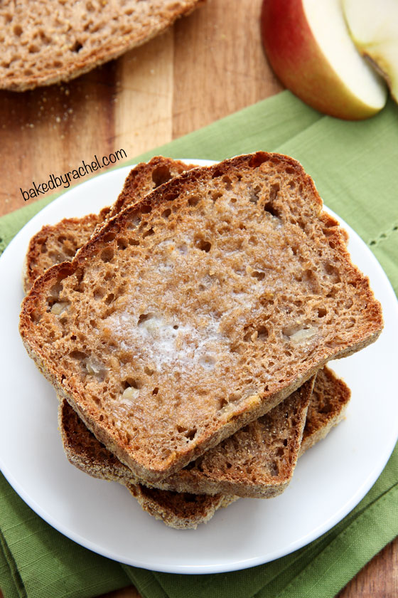 Apple Cinnamon English Muffin Bread Recipe from @bakedbyrachel