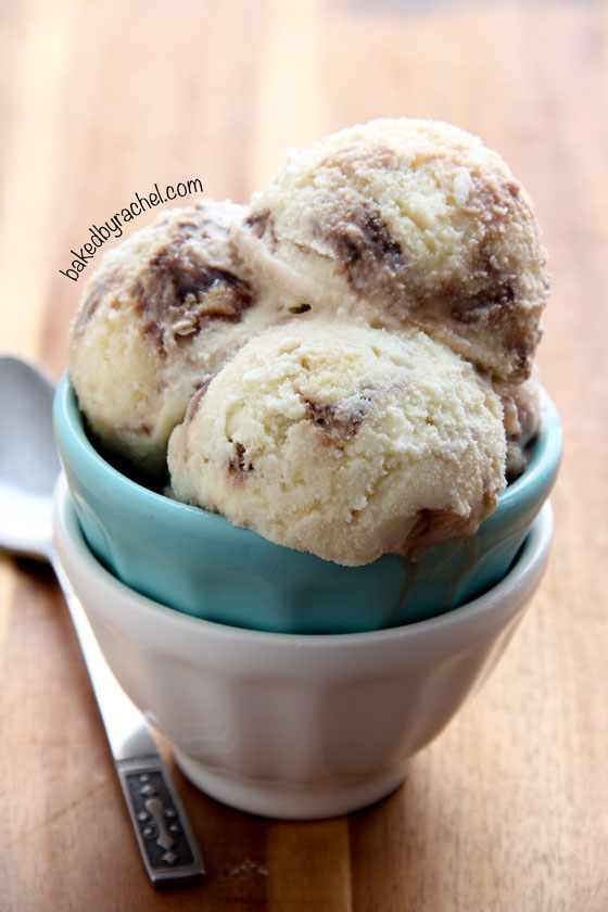 Boston Cream Pie Ice Cream Recipe from @bakedbyrachel