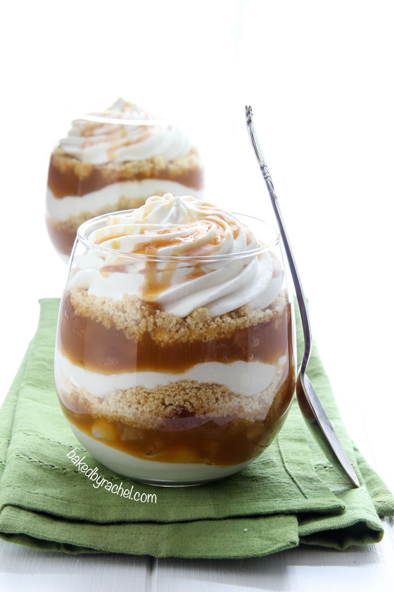 Caramel Apple Shortbread Parfait Recipe from @bakedbyrachel