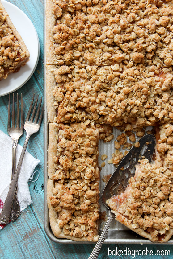 Apple Crumb Slab Pie Recipe from @bakedbyrachel