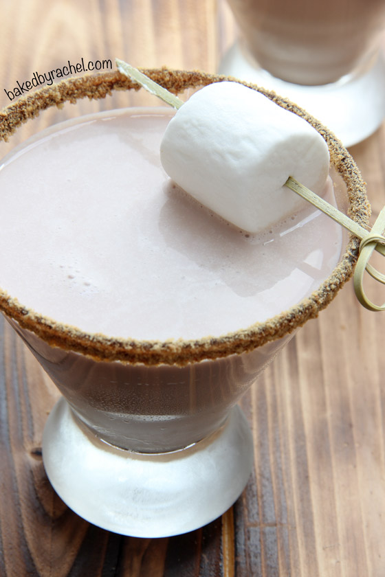 S'more Martini Recipe from @bakedbyrachel A fun adult twist on a classic campfire treat!