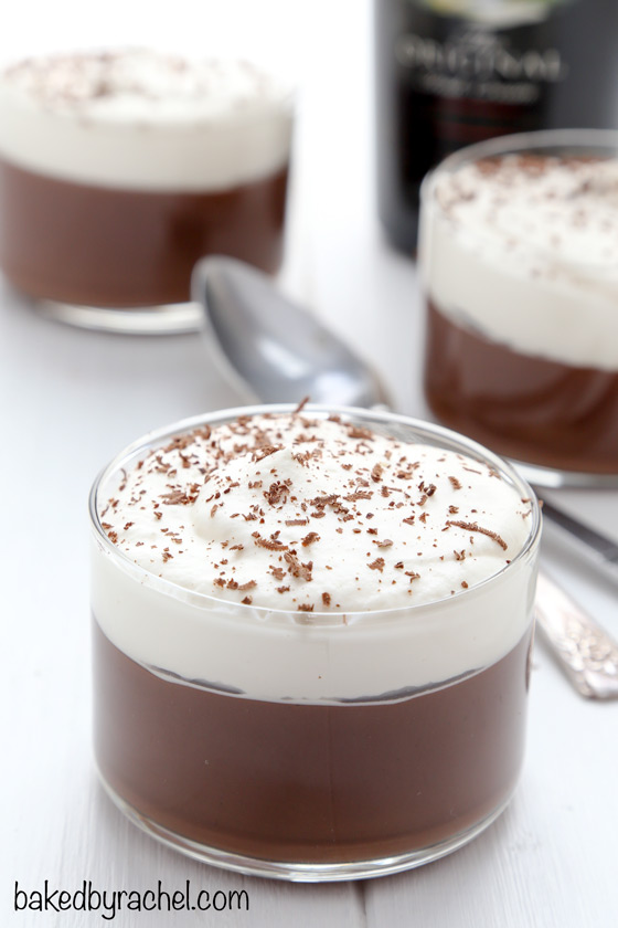Baileys chocolate pudding with Baileys whipped cream recipe from @bakedbyrachel