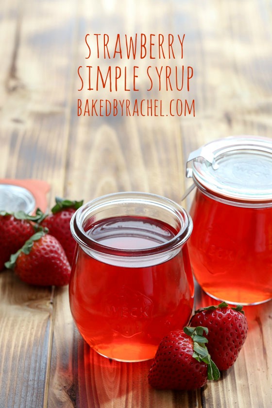 Homemade strawberry simple syrup recipe from @bakedbyrachel A perfect addition to breakfast or your favorite drink mix! 