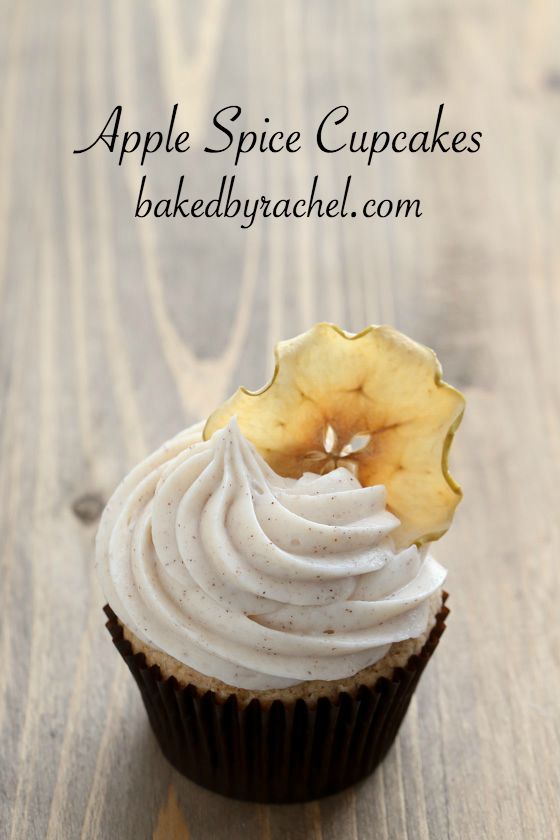 Moist spiced apple cupcakes with cinnamon cream cheese frosting  recipe from @bakedbyrachel