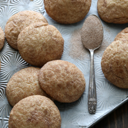 Light and fluffy apple butter snickerdoodle cookie recipe from @bakedbyrachel
