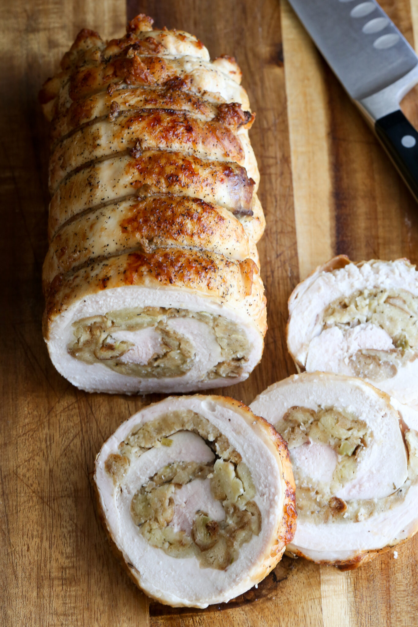 Turkey Roulade with Bread Stuffing