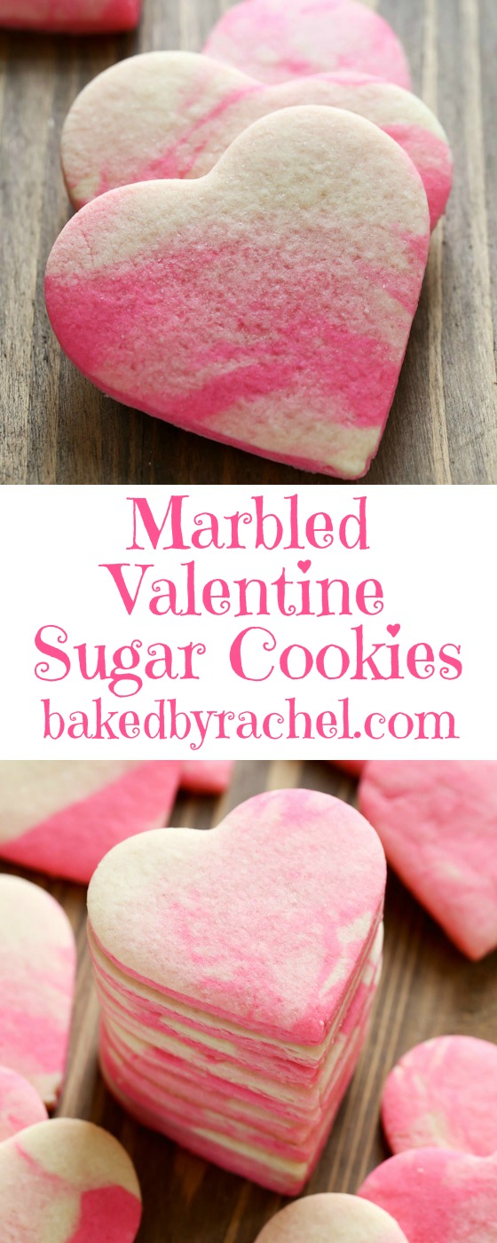 Marbled Valentine sugar cookie recipe from @bakedbyrachel