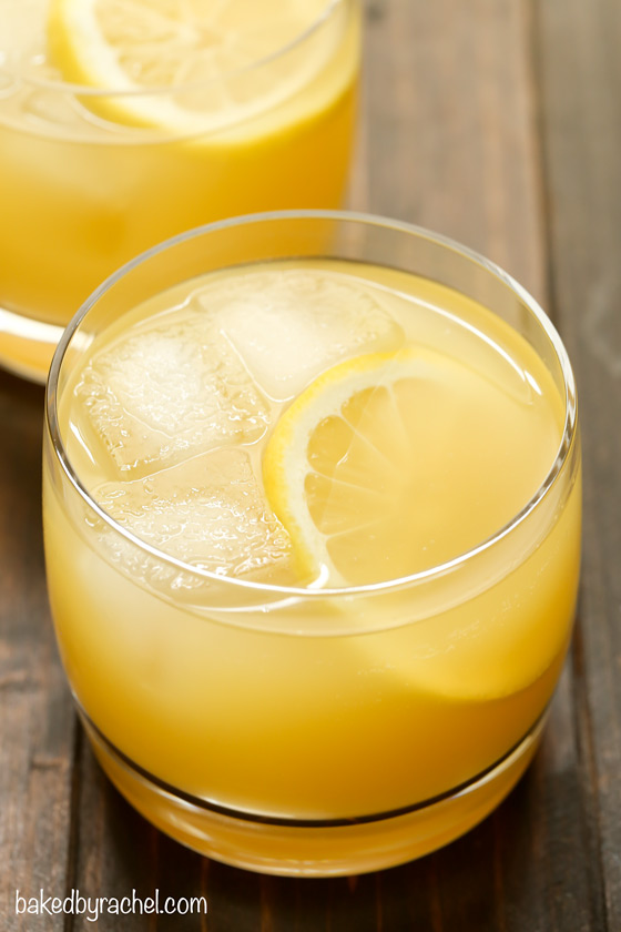 Refreshing 3 ingredient pineapple whiskey sour recipe from @bakedbyrachel