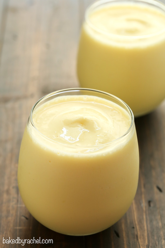 A simple and flavorful 3-ingredient tropical smoothie, bursting with pineapple and coconut flavors. Recipe from @bakedbyrachel