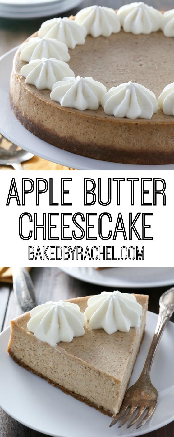 Cinnamon apple butter cheesecake recipe from @bakedbyrachel