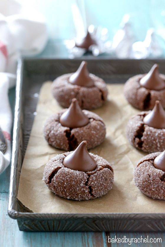 Chocolate kiss cookie recipe from @bakedbyrachel