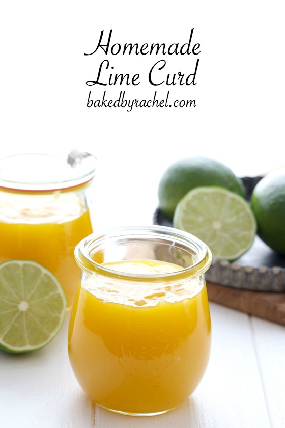 Easy homemade lime curd, ready in under 15 minutes! Recipe from @bakedbyrachel