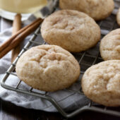 Light and fluffy eggnog snickerdoodle cookie recipe from @bakedbyrachel