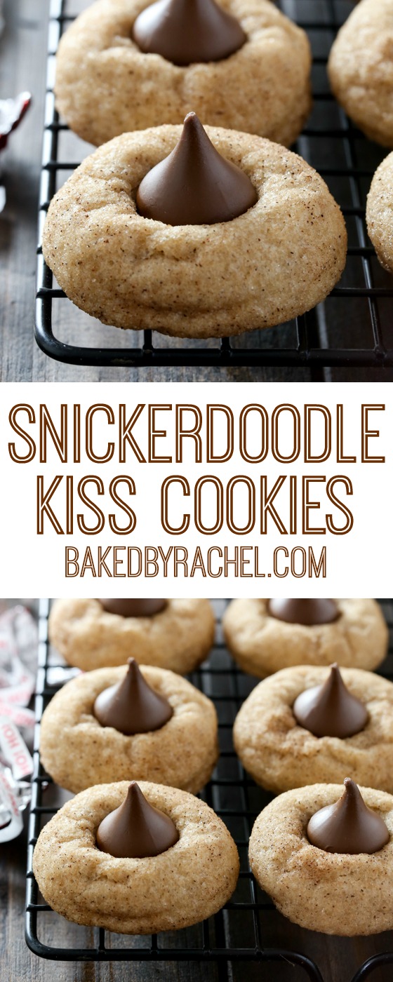 Soft and fluffy snickerdoodle kiss cookie recipe from @bakedbyrachel