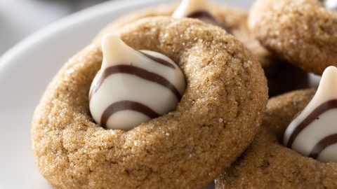 Spiced Gingerbread Kiss Cookies • Baked by Rachel